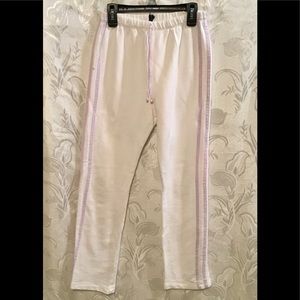 As Mine White with Purple Stripe Joggers